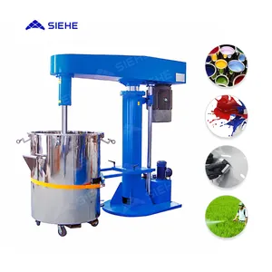 High Speed Hydraulic Lifting Disperser Paint Mixing Machine For Emulsion Paint With Heating