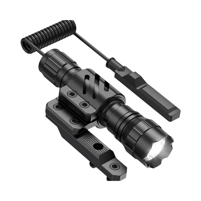 FL14 Tactical Flashlight 1200 Lumen Matte Black LED Light Pressure Switch Included