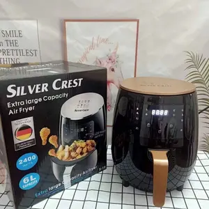 Auf Lager 6L Silver Crest Luft fritte use Küchen zubehör Multi Cooker Eingebaute Öfen Heißluft öl freie digitale elektrische Friteusen