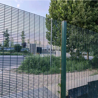 Grillage soudé enduit de poudre clôturant les anti panneaux de barrière de l'escalade 358 de mur de limite en acier pour la barrière extérieure de champ