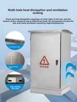 Armoire réseau extérieure en acier inoxydable, sur pied, étanche, pour équipement de surveillance et distribution d'amplificateurs de puissance basse tension