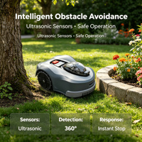 Tondeuse robot industrielle sans fil GPS RTK, planification de trajectoire sans limite, coupe-herbe automatique intelligent 21V 9.8Ah 320m² pour ferme et golf