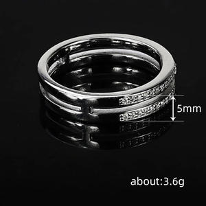 Anillo de Diamantes de Oro Blanco Q593, Corte Brillante Redondo, Color G Natural, Anillo de Compromiso Minimalista para Mujer - Product Image 4