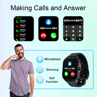 Montre connectée sans fil H9 H6, répondre aux appels, suivi des calories, fréquence cardiaque, surveillance de l'oxygène dans le sang, IP67, écran carré IPS, BLE V5.0