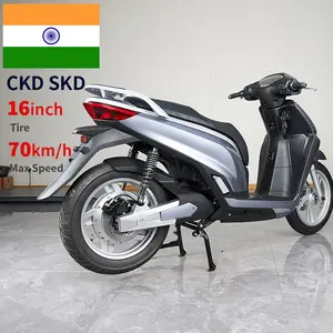 CKD SKD 16 pollici 2500w 70 km/h max speed hot sale scooter elettrico 2 ruote motorino con pedali in india