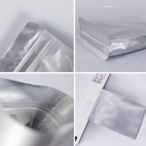 Wieder verwendbarer Beutel mit flachem Boden Reiß verschluss Kunststoff-Zwickel verpackung Wieder verwendbare Tasche für Lebensmittel für Erdnuss-Melonensamen-Kerne - Product Image 2