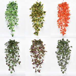 Plante murale artificielle en lierre vert, plante grimpante décorative d'intérieur, fausse verdure en plastique pour la décoration de la maison et du bureau - Product Image 3