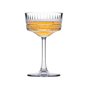 透明透明水晶钻石香槟杯定制标志圣诞香槟杯高脚杯带金边饰
