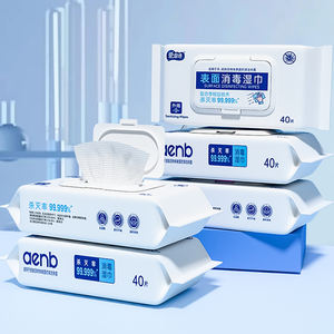 Lingettes alcoolisées personnalisées Zhanwang, concentration de 75 %, fabricant, 40 pièces, lingettes de nettoyage pour les mains et les surfaces pour un usage quotidien - Product Image 2