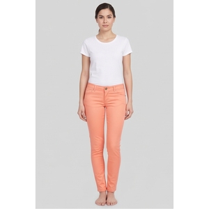 Jean en denim vert menthe taille haute coupe skinny pour femme, longueur intégrale, couleur unie, mignon, décontracté, été, respirant, tissu en coton léger - Product Image 2