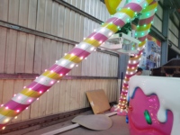 Équipement de parc d'attractions, attraction de fête foraine extérieure, mini frisbee style bonbon, mini pendule pour enfants, vente, 24 places, hauteur 12m