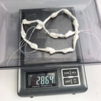 Chaîne de perles baroques naturelles d'eau douce Flame & Biwa, perles semi-finies entièrement percées pour collier direct