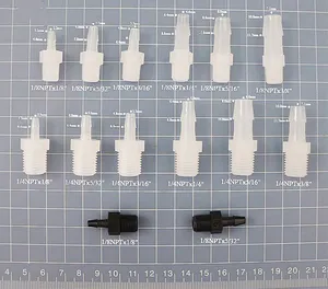 Plastic Adapter Male Draad Slang Barb Connector Elleboog Schroefdraad Buisleidingen Met 1/8NPT 1/4NPT