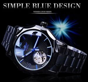 Montres automatiques mécaniques WINNER 312 <span class=keywords><strong>pour</strong></span> hommes, bracelet en acier inoxydable, affichage de la date, <span class=keywords><strong>montre</strong></span>-bracelet OEM - Product Image 5