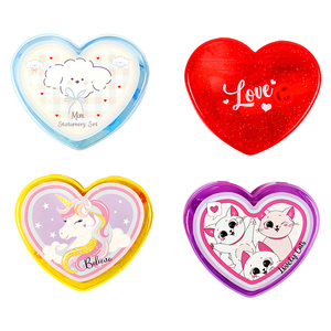 Valentine Hình Trái Tim Mini Văn Phòng Phẩm Thiết Lập Cho Cô Gái Với Ghi Chú Dính Bút Kéo Tẩy Băng Trường Quà Tặng Văn Phòng Nguồn Cung Cấp - Product Image 3