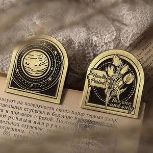 คลิปตกแต่งสมุดบันทึกวินเทจลายโลหะสตาร์<span class=keywords><strong>รี่</strong></span>ไนท์สุดหรู จากซีรีส์เพลงรัก 6 แบบ พร้อมลวดลายแกะสลัก - Product Image 2