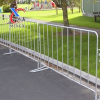 Barrière mobile amovible pour le contrôle des foules, clôture temporaire, garde-corps piétonnier, délimiteur de circulation en acier pour la sécurité des événements