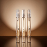 Flacon pulvérisateur tubulaire en verre fin de 10 ml pour échantillon de parfum, atomiseur portable rechargeable, personnalisable par sérigraphie, pour parfums et huiles essentielles