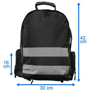 Sac à dos pour ordinateur portable en nylon unisexe pour jeunes, avec logo personnalisé, fermeture éclair, imperméable, sangles réfléchissantes, antivol, pour voyages et école - Product Image 6