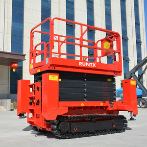 RUNTX 14m 12m 15m 18m levantador high end diesel autopropelido plataforma de trabalho off road tesoura elevador para construção - Product Image 2