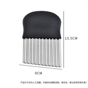 Coupe-pommes en acier inoxydable avec lame ondulée - Gadget de cuisine polyvalent pour une découpe et un hachage faciles - Cadeau promotionnel prêt à offrir - Product Image 4