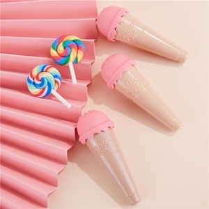 Pengiriman cepat plastik ABS 8ml logo kustom tabung warna bibir kualitas tinggi anak-anak lucu merah muda es krim kerucut tabung <span class=keywords><strong>lip</strong></span> <span class=keywords><strong>gloss</strong></span> kosong - Product Image 5