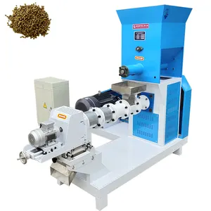 Mesin Pellet membuat floating twin screw uap tipe boiler fish feed extruder