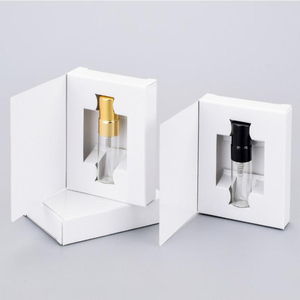 Free Samples Hot Sale Gold <strong>Silver</strong> <strong>Spray</strong> Caps Small Mini Empty 5 ML 10 ML clear Glass Perfume Bottle with Box - Product Image 2