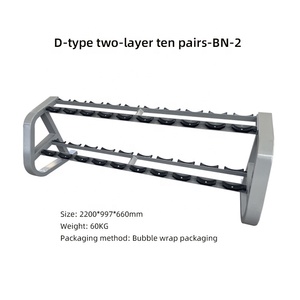 Support de Rangement Commercial pour Haltères en Métal à Deux Niveaux – Nouveaux Modèles Anti-humidité et Mobiles pour Équipement de Gym - Product Image 4