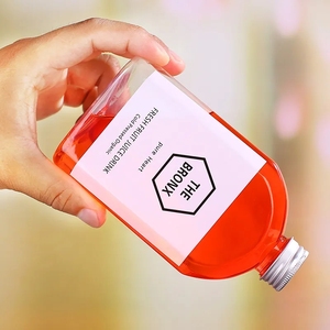 Phẳng Flask chai 100ml 200ml 250ml 350ml 500ml rõ ràng Cold brew nước ép Cà Phê chai thủy tinh cho nước giải khát bán buôn - Product Image 6