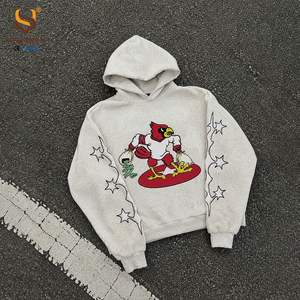 Custom Heavyweight Cotton Hoodies High Quality Fleece Terry 350GSM Blank Hoodies Graphic Printing Men's Hoodie - Product Image 1
