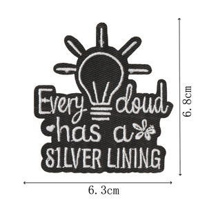 Patchs brodés inspirants avec citations positives, thermocollants, pour loisirs créatifs, 'Soyez gentil, vous êtes aimé', pour vêtements et chapeaux - Product Image 3