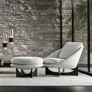 Kursi Sofa santai Hotel Modern dengan aksen santai, kursi ruang keluarga, furnitur rumah mewah