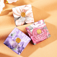 Savon de Marseille Végétalien Naturel aux Extraits Floraux Hydratant et Régulateur de Sébum Portable pour Tous Types de Peaux Nettoyage Corporel en Profondeur