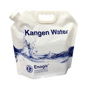 Bolsa de Almacenamiento de Agua Plegable Reutilizable de Gran Capacidad de 5L con Bolsas para Bebidas K8 con Asa - Product Image 1