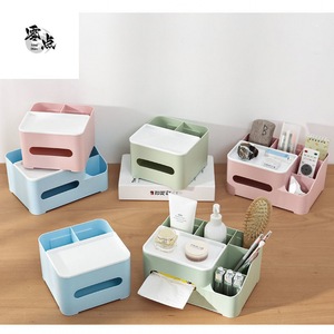 Caja de pañuelos, organizador de almacenamiento de escritorio, 2L, multifuncional, para sala de estar, mesa de centro, diseño sencillo y bonito - Product Image 2