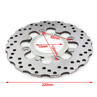 Rotor Cakram Rem Belakang Sepeda Motor 220Mm 5Mm untuk Kawasaki NINJA 650 Z650 ABS 2017-2022 ER-6F ABS 2006-2017 ER-6N ABS 2008-2016
