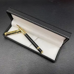 Luxury Vintage Carving Flower Design Promotional Business Metal Calligraphy Fountain Pen