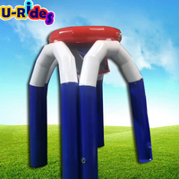 Cerceau de basket-ball gonflable amusant de l'usine de la Chine jeu de lancer géant enfants adultes PVC modèle ventilateur accessoire prix d'usine populaires