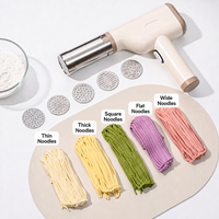 Machine à pâtes électrique automatique rechargeable en acier inoxydable, petite et portative, pour usage domestique