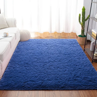 Tapis de sol moelleux et épais de couleur unie, fabriqué à la machine, pour salon, table basse, et ensembles de tapis de zone industrielle
