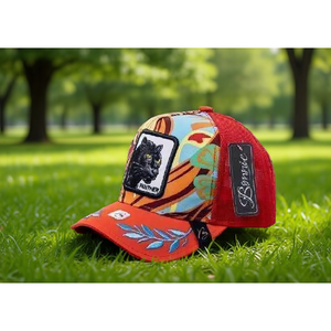 Gorra Trucker Boonie con Bordado de Animales, Ajustable, de 6 Paneles, Malla Transpirable, Estilo Urbano, Unisex, para Adultos, Primavera/Verano - Product Image 2