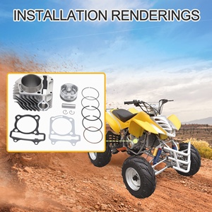 GOOFIT Kit Blocco Testate Canne Cilindro Parti Motore da 63mm di Ricambio per GY6 180cc 200cc ATV <span class=keywords><strong>UTA</strong></span> - Product Image 6