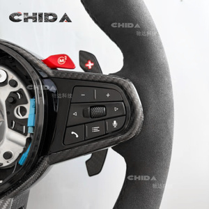 Volante in Fibra di Carbonio e Pelle Scamosciata di Alta Qualità per BMW Modificata CS, Compatibile con Serie G G06 G08 <span class=keywords><strong>G20</strong></span> <span class=keywords><strong>G30</strong></span> - Product Image 4