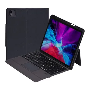 2021 Nieuwe Draadloze Toetsenbord Pu Leer + Zachte Tpu Tablet Cover Case Met Touchpad & Pen Slot Voor Ipad Pro 12.9 Inch