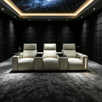KMJ Heimkino-Sessel Elektrischer Relaxsessel Kinosessel mit Liegeposition und Tisch Villa-Theater-Möbel Verstellbare Sofas Sitze