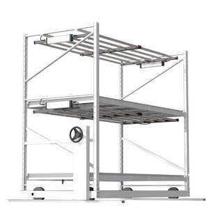 Banc roulant pour culture hydroponique avec table <span class=keywords><strong>de</strong></span> marée, lit <span class=keywords><strong>de</strong></span> semis mobile à double couche pour serre hydroponique - Product Image 1