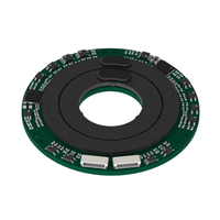 MOSRAC Série DP, trou creux ID16mm OD46mm, épaisseur 3,6mm, précision 19 bits ±0,015 °   Encodeur absolu double intérieur/extérieur inductif