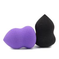 Paquete personalizado Forma de gota de agua Sin látex Suave Cosmético Puff Maquillaje Esponja Base Licuadora Huevo Opp Bolsa Polvo Puff