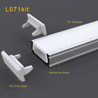 Personnalisation pour les bandes d'éclairage de barre de plafond 1m 2m 3m décorations de canal en aluminium bande de profils de LED en aluminium